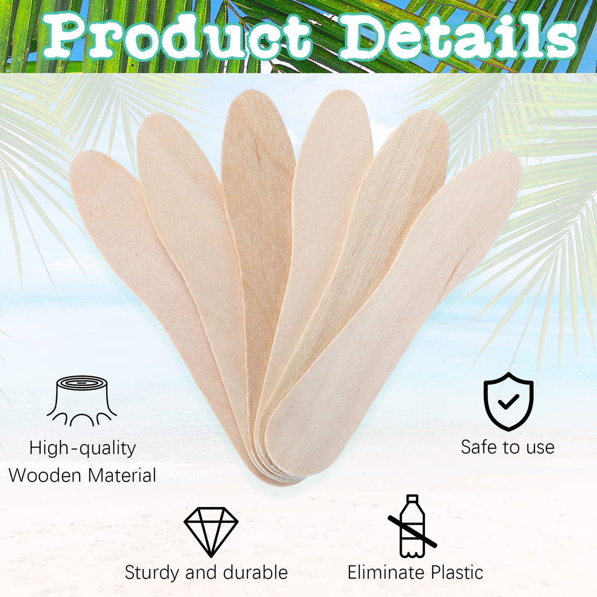 Nuogo 1500 Pcs Wooden Ice Cream Sample Spoons Bulk Disposable Honey Gelato Tasting Sticks Cutlery Mini Wood Chocolate Hot Cocoa Essential Small Wedding Dessert Spoon for Eating Sampling Craft 3 Inches Nuogo