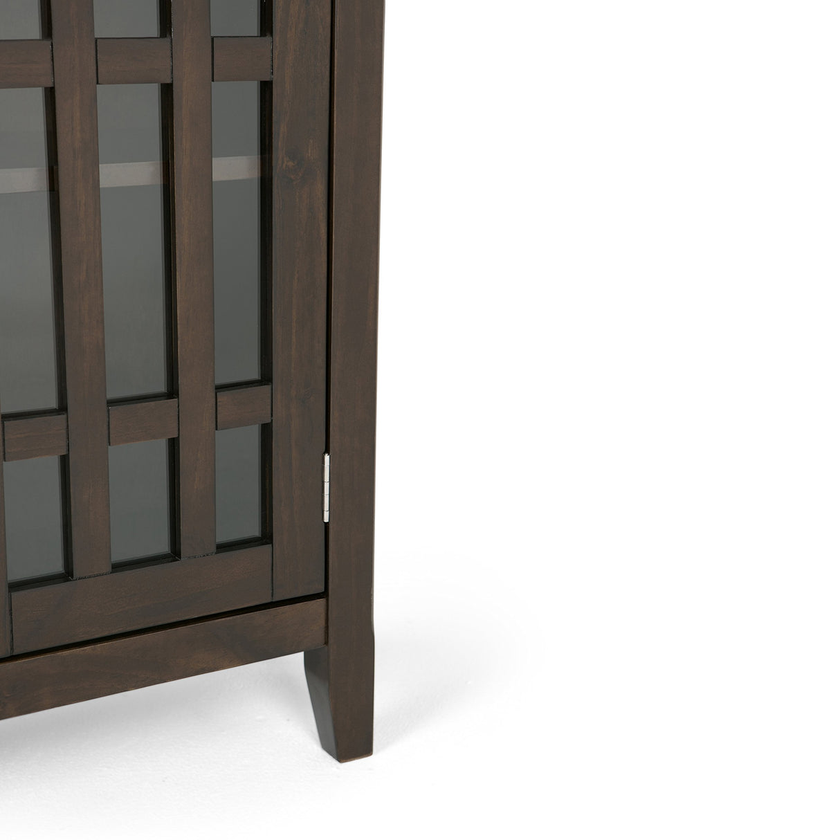 SIMPLIHOME Bedford SOLID WOOD 32 inch Wide Transitional Low Storage Media Cabinet in Dark Tobacco Brown for the Living Room, Entryway and Family Room SIMPLIHOME