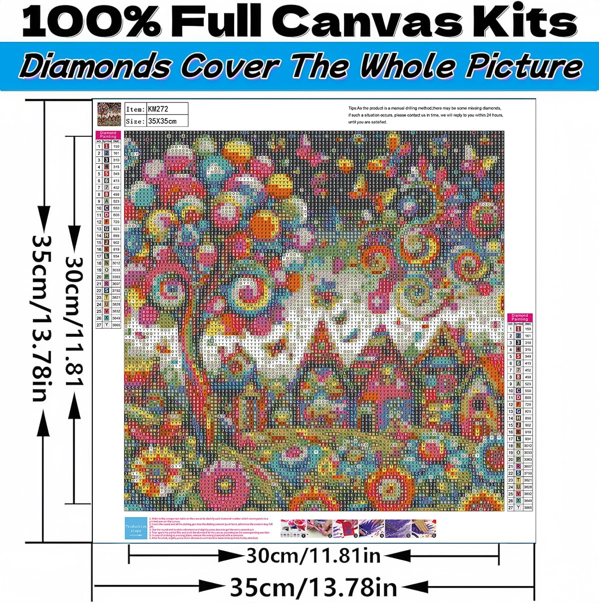 Acelii 5D Diamond Art Kits for Adults Beginners,Fantasy Fairytale Town DIY Full Round Drill Diamond Painting Kits, Paint by Diamonds Dots Gem Art Easy,Home Wall Decor 14X14 Inch Acelii