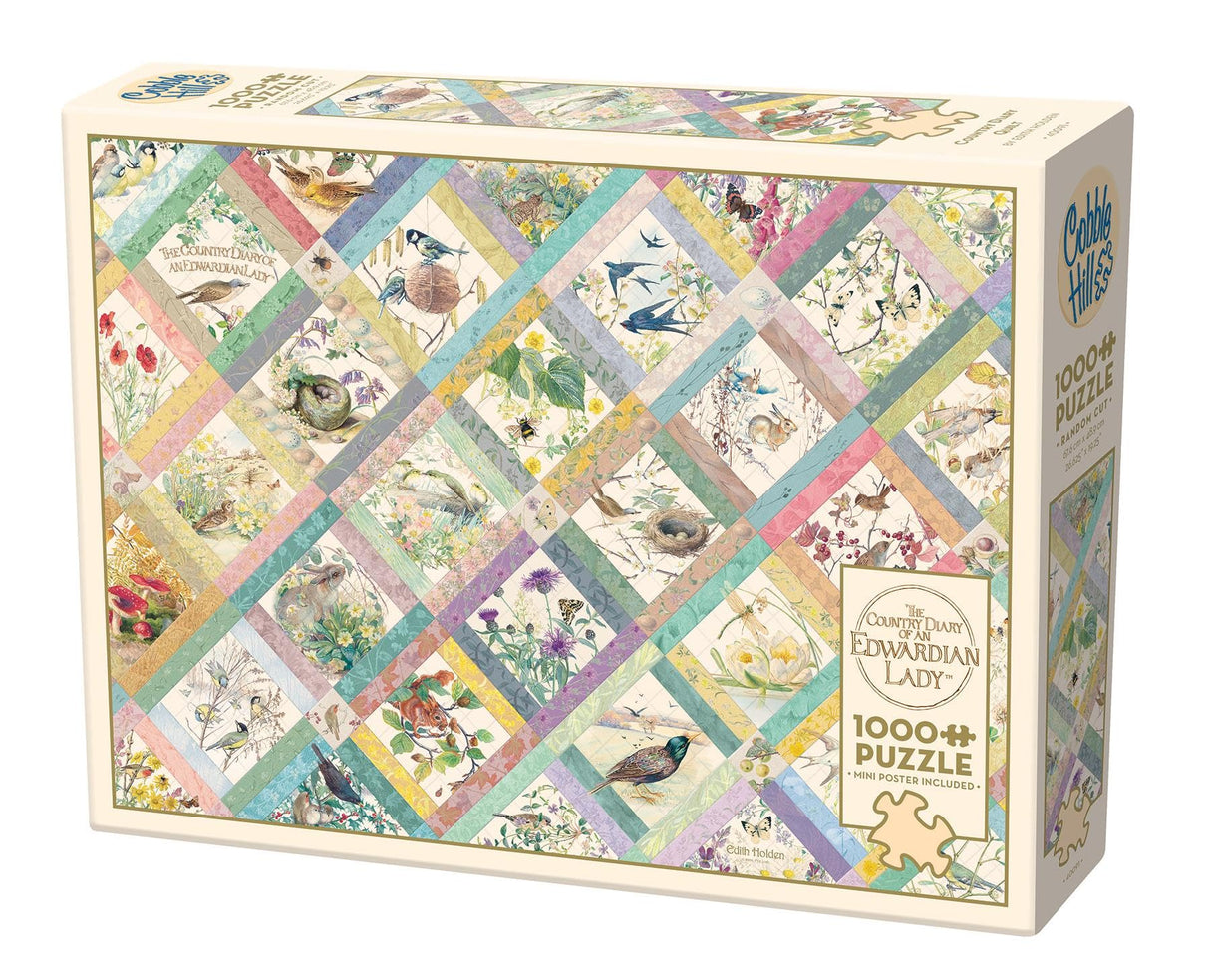 Cobble Hill 1000 Piece Puzzle - Country Diary Quilt - Sample Poster Included Cobble Hill Puzzle Company Ltd.