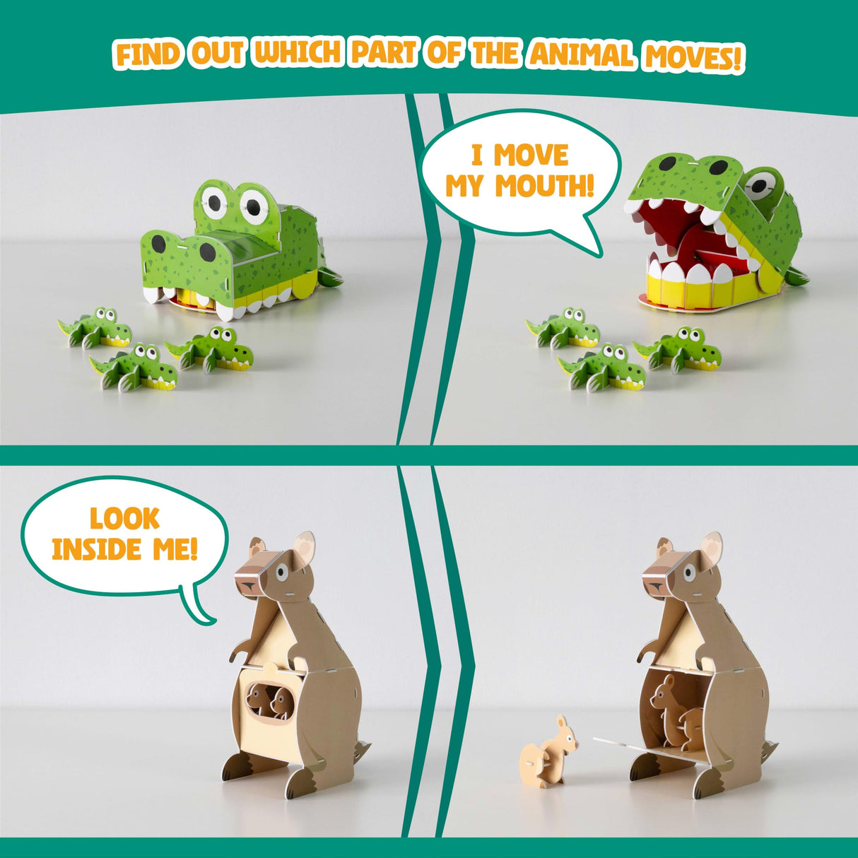 3D Puzzles for Kids Toys Pack 8 - BONNYCO | 3D Puzzle for Kids of Jungle Animals, Educational Girl and Boy Toys, Gifts for Kids, Birthday Gifts for Boys | Kid Toys, 3-D Puzzles, 3D Jigsaw, Christmas BONNYCO