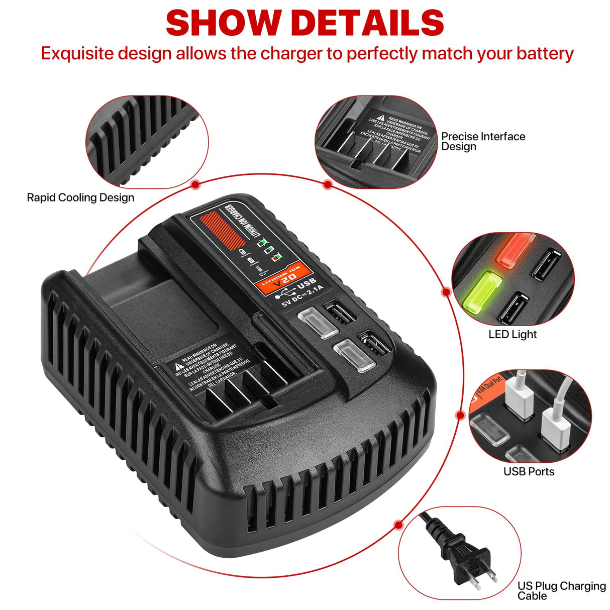 DONGPUCUN 2Pack 20V 3.5Ah Replacement Battery and Charger Kit for Craftsman V20 Craftsman 20V Lithium Battery CMCB202 CMCB204 CMCB206 CMCB201 CMCB100 CMCB124 Craftsman 20V Battery Charger Set DONGPUCUN