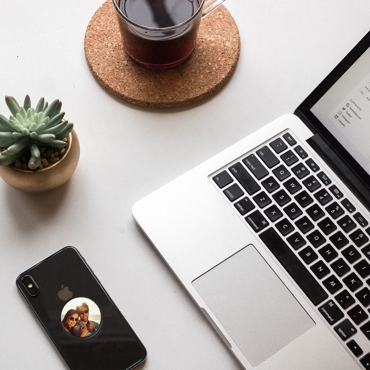 40 Pieces Blank Sublimation Phone Grip Holders Include 40 Collapsible Brackets and Sublimation Aluminum Sheets and Double-Sided Stickers DIY Expanding Finger Stand for Smartphones and Tablets (Black) Frienda