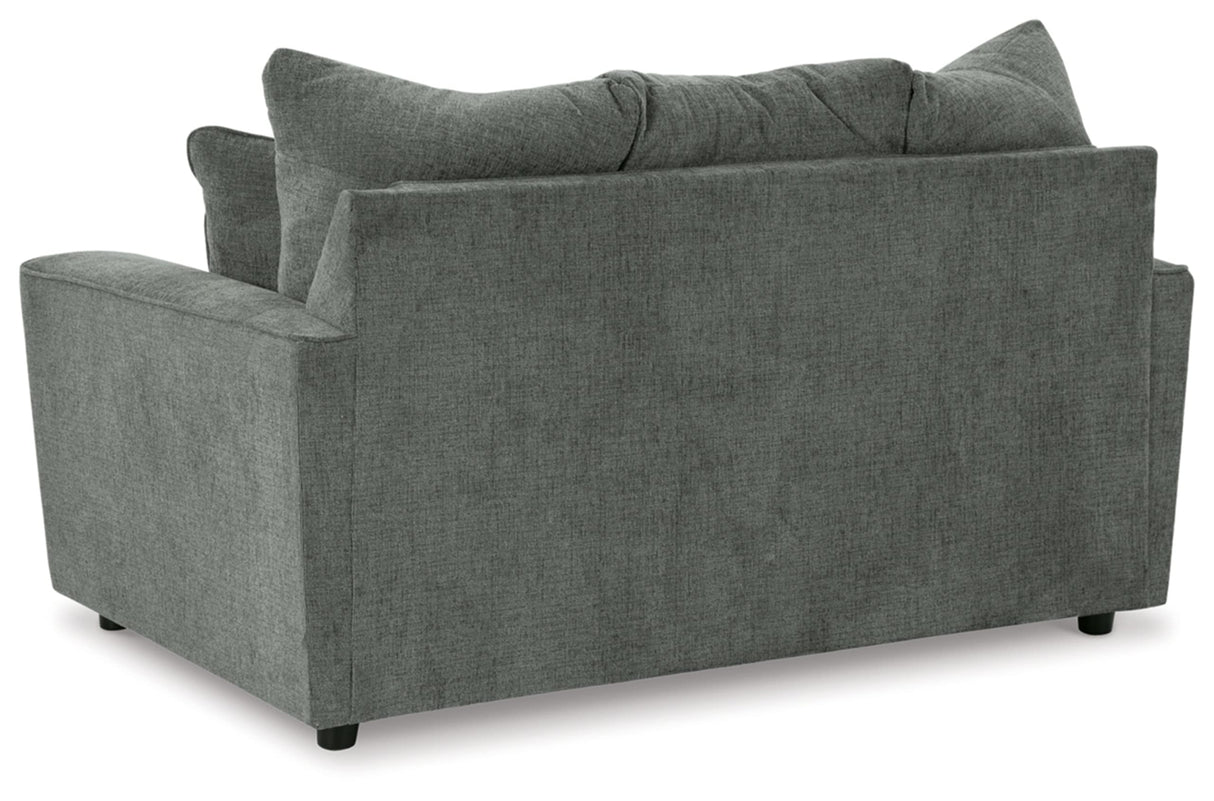 Signature Design by Ashley Stairatt Casual Loveseat with Flared Arms, Gray Signature Design by Ashley