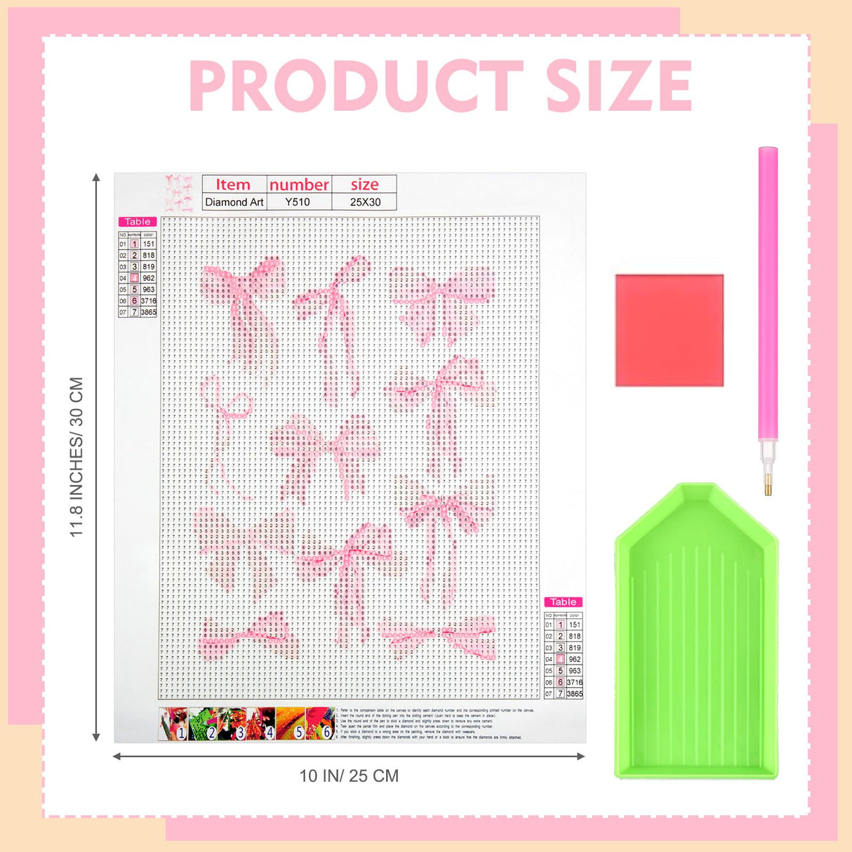 Yeaqee 4 Pcs Diamond Art Kits DIY Painting for Adult Aesthetic Wall Diamond Crafts Aesthetic Room Decor Cute Painting Pictures 5d Craft Wall Decor for Home 10 x 11.8''(Coquette) Yeaqee