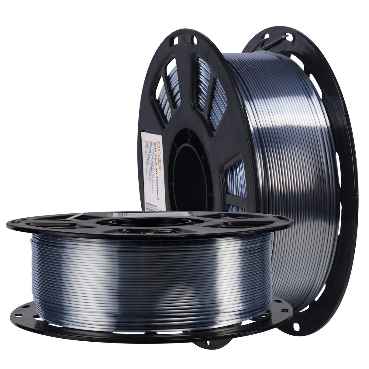 DO3D Silk Sliver PLA Satin Shiny 3D Printer Filament, 1.75mm Diameter 1kg Spool 2.2lbs for FDM 3D Printers DO3D