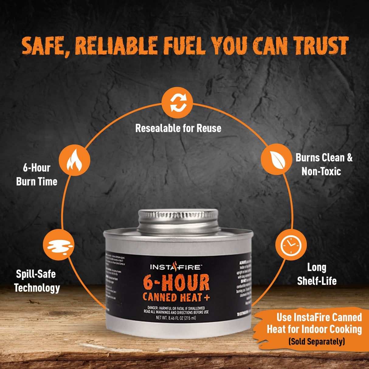 VESTA Self-Powered Camping Indoor/Outdoor Heater & Stove (Compact, Off-Grid, Emergency) Insta-Fire