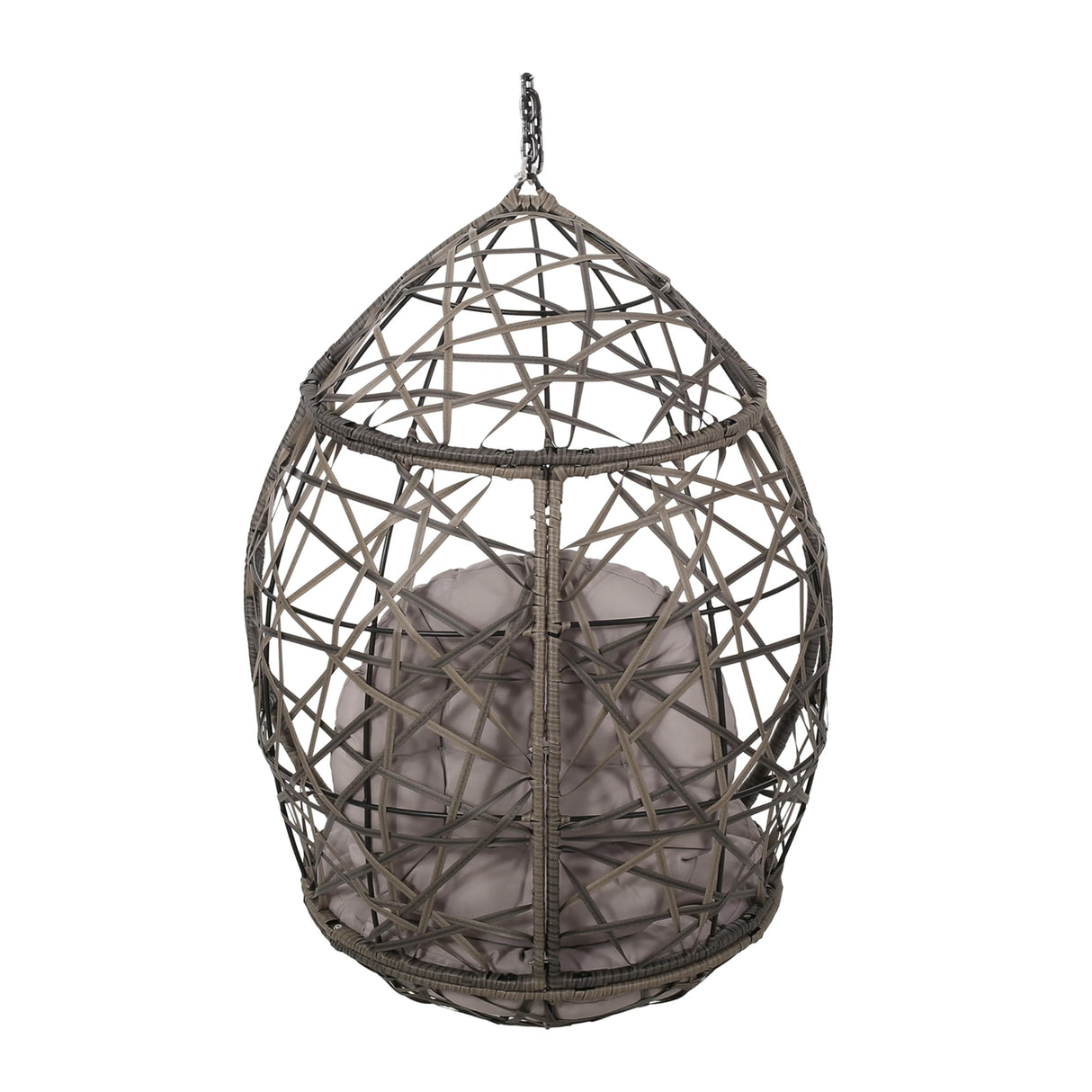 Christopher Knight Home Cayuse Outdoor Wicker Hanging Egg Chair, Gray Christopher Knight Home