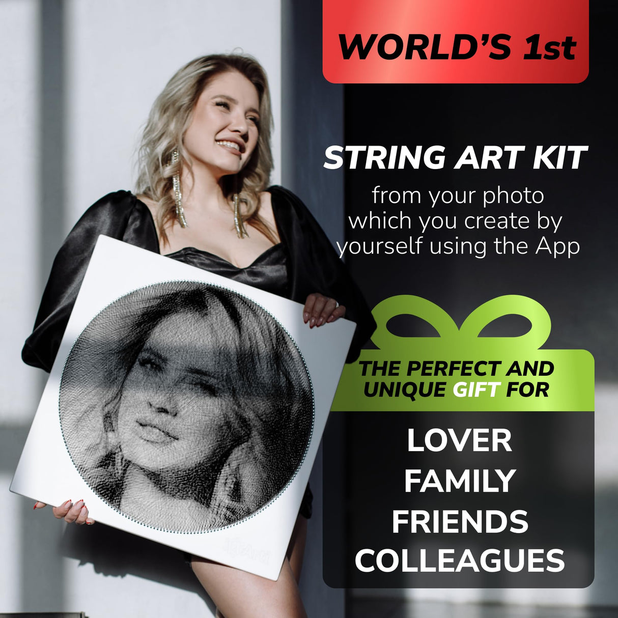 DIY String Art Kit – Create Custom Art from Your Photo – Relaxing Hobby & Personalized Wall Decor – Craft Kit for Women/Her – IT Arti – Gift Idea String Art for Adults Beginner IT Arti