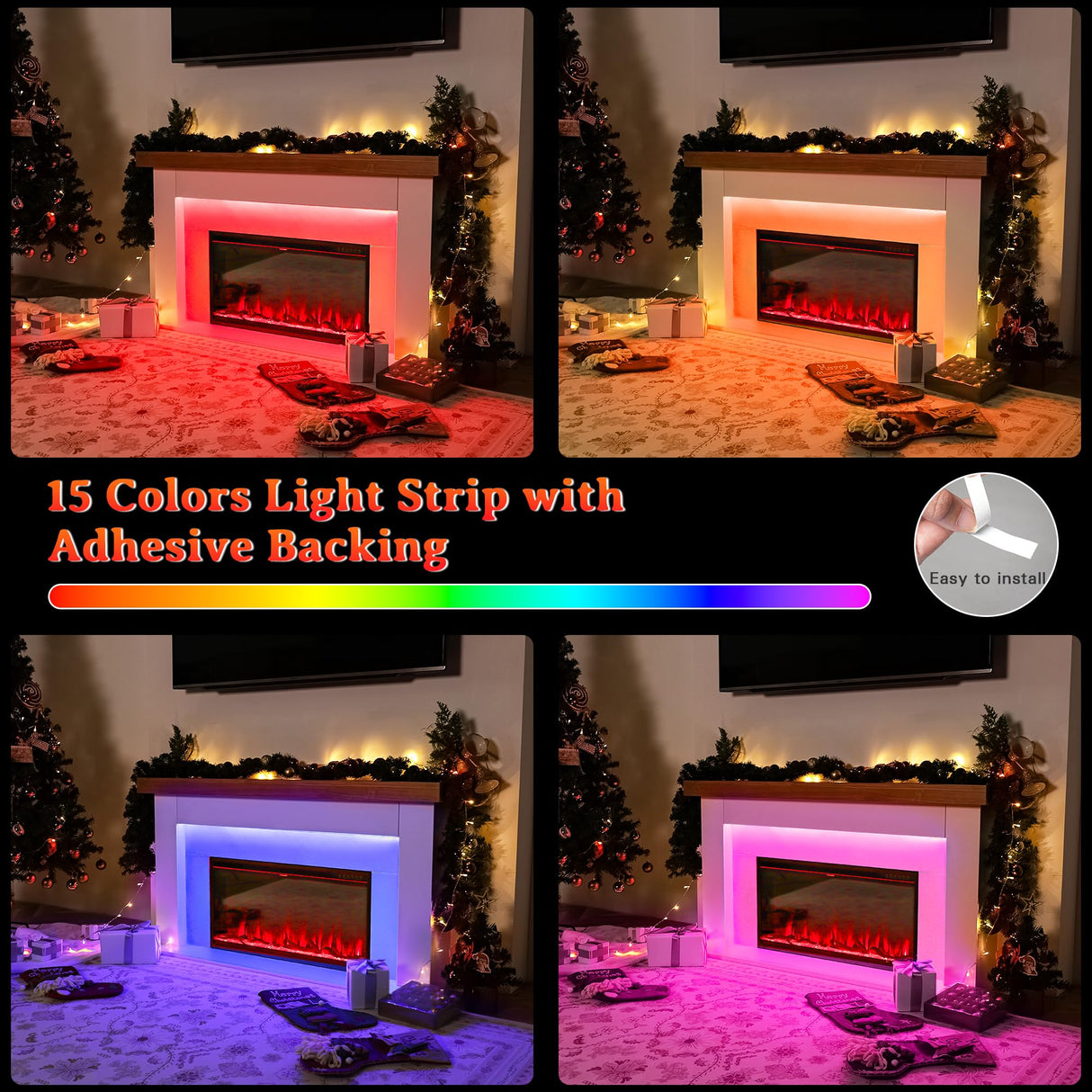 Weyderk 62"Electric Fireplace with Mantel for Living Room or Bedroom, Replaceable 36"Fireplace Insert Heater, Grey Marble Finish with Mantel, 3D Realistic Log and Flame Effect, Remote Control, Timer Weyderk