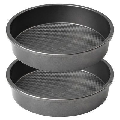9 Inch Round Cake Pan, Nonstick Bakeware Set, Baking Pan with Diamond Texture Pattern, Set of 2