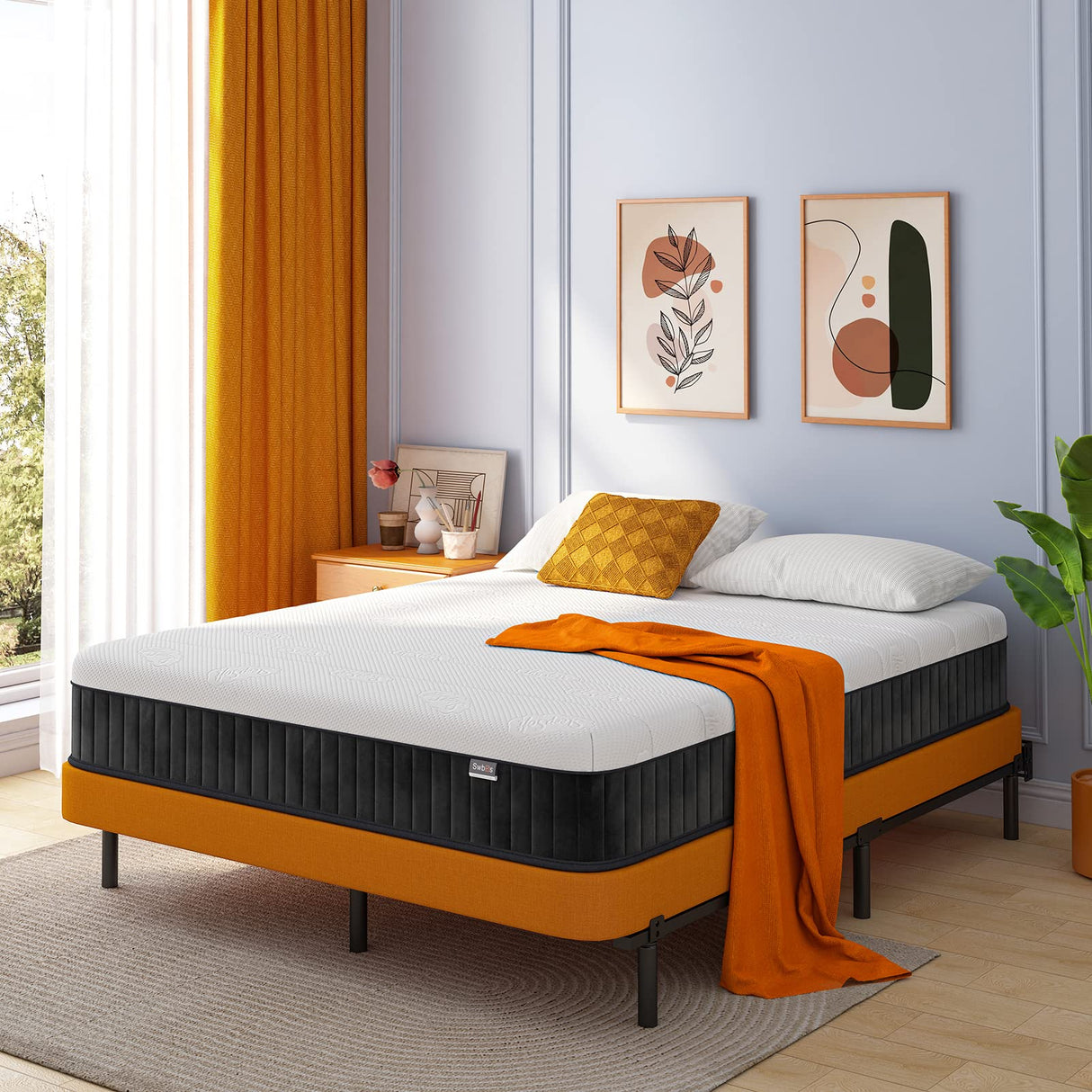 Swbvs Double Mattress, 12 Inch Memory Foam Full Size Mattress, Full Bed Mattress in a Box Pressure Relief & Firm Mattress Double Size Swbvs