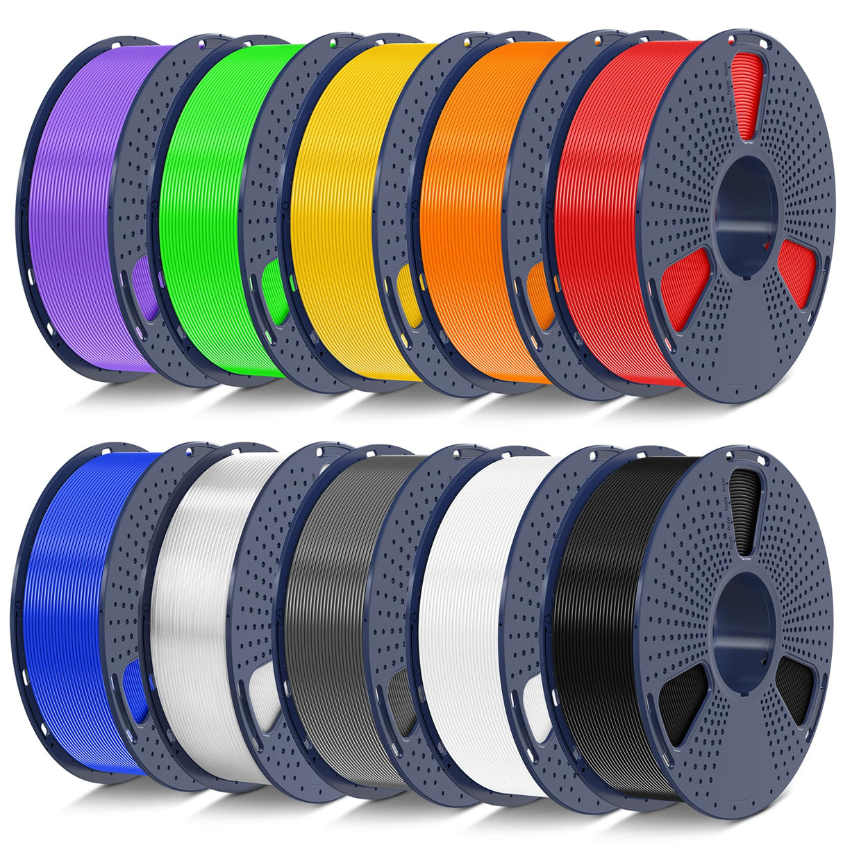 SUNLU PLA 3D Printer Filament, 1.75 PLA Filament Dimensional Accuracy +/- 0.02 mm, 1 kg Spool, 1.75mm (PLA 10color) SUNLU