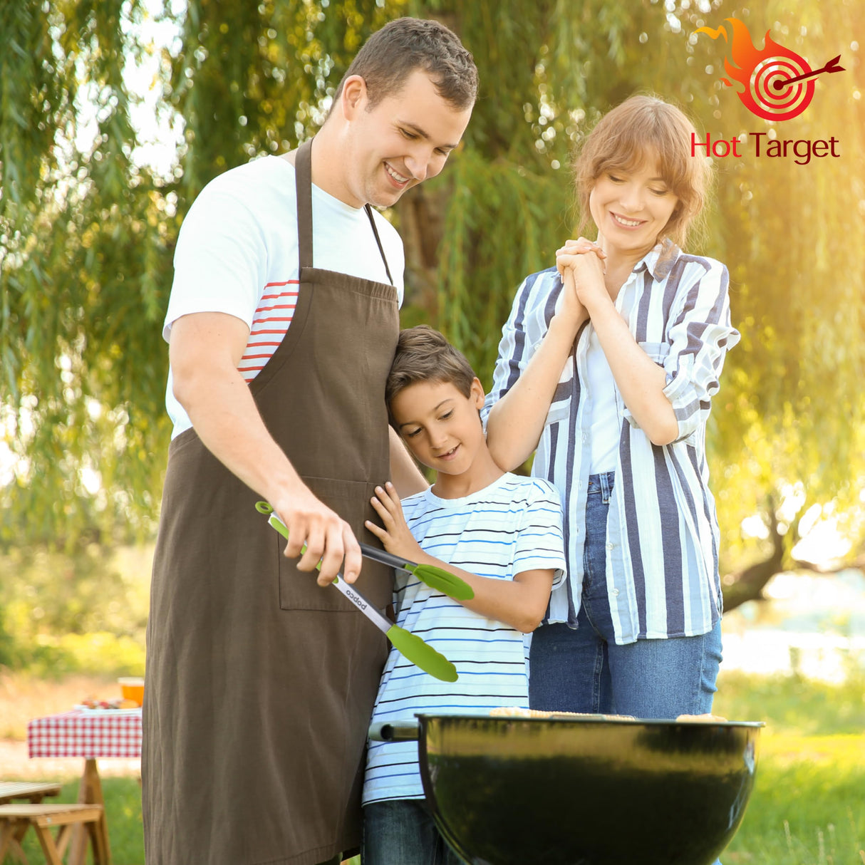 Popco Silicone Tongs for Cooking - Kitchen Tongs Set of 3 (7, 9, 12 inches) - Stainless Steel BBQ Tongs with Silicone Tips for Cooking, Grilling, Serving - Non-Stick, Heat-Resistant, Dishwasher Safe POPCO