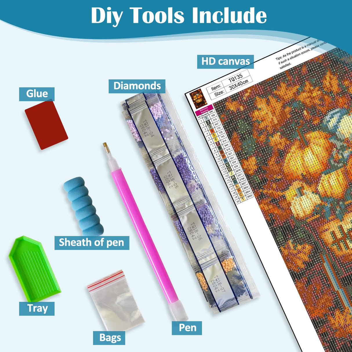 Hello Fall Pumpkin Leaf Cart Diamond Art Kits for Adults, 5D Diamond Painting Kits for Adults Beginners, DIY Full Round Drill Diamond Dot Painting Gem Art Kits for Adult,Home Wall Decor 11.8x15.7 Inch VCLKDIY