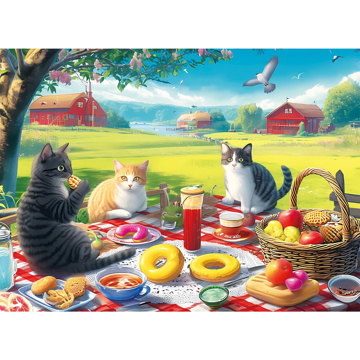 Jigsaw Puzzles 500 Pieces for Adults, Adult Puzzles Cat Puzzle Games Pieces Fit Together Perfectly Difficult Puzzles for Adult Children Elderly Challenging 20.5 * 15IN WSCXSC