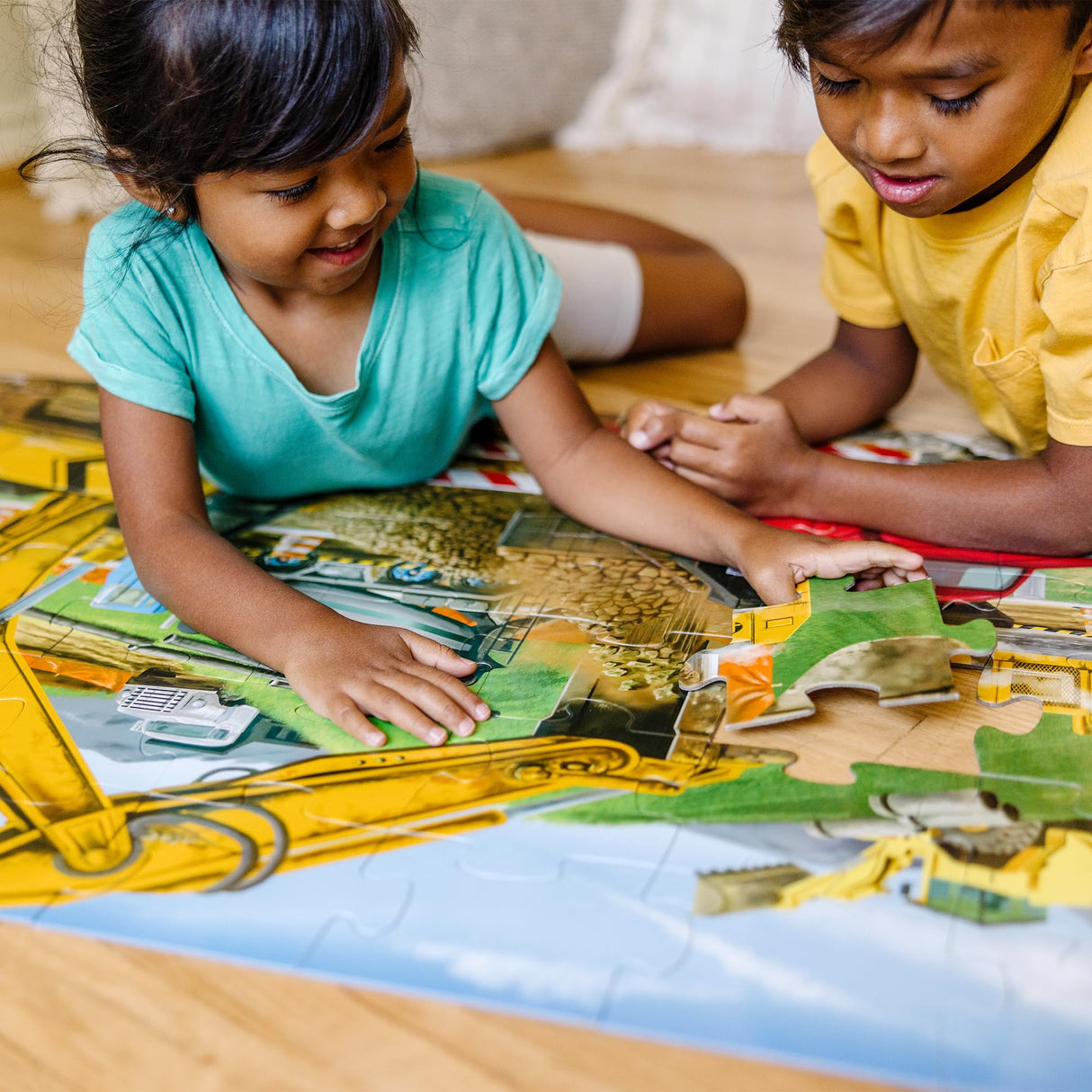 Melissa & Doug Building Site Jumbo Jigsaw Floor Puzzle - 48 pcs - FSC Certified Melissa & Doug