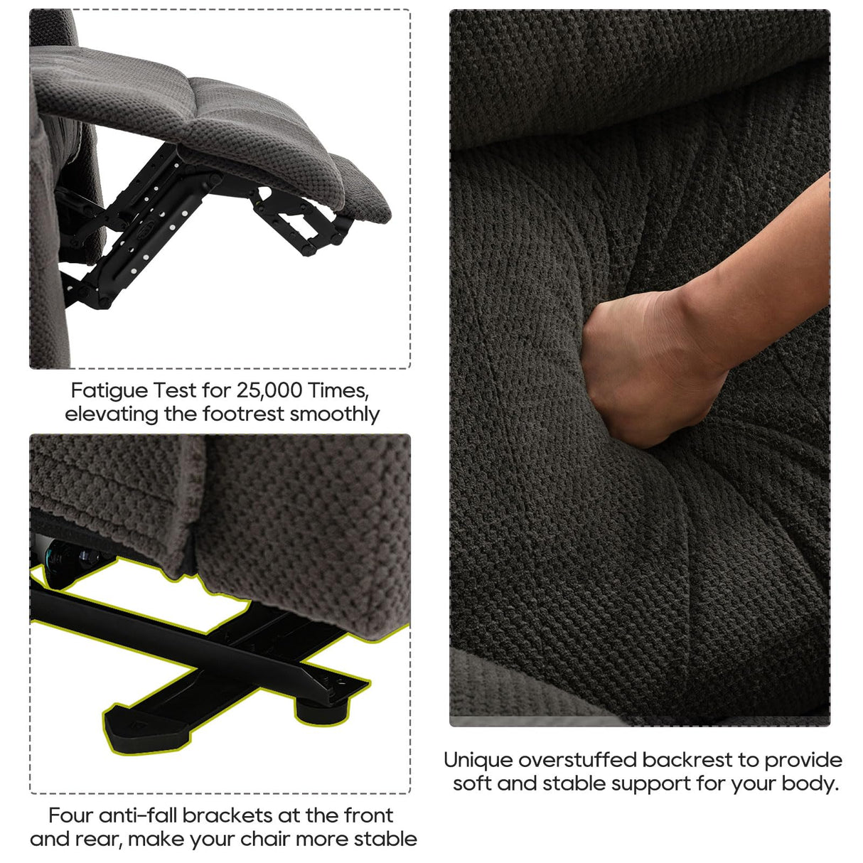 Consofa Power Reclining Sofa Set, 2 Pieces Reclining Living Room Set, Power Reclining Sofa and Loveseat Set, Recliner Sofa Set with Massage/Storage/Cup Houlder/USB Port for Living Room Consofa