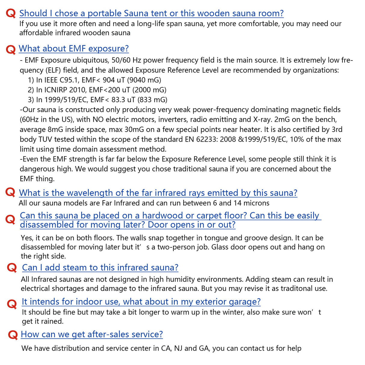 Xmatch Far Infrared Wooden Sauna Canadian Red Cedar, 1-Person Size, with 1350W, 8 Low EMF Heaters & 2 Bluetooth Speakers Xmatch