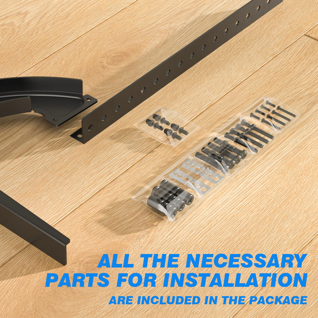 Rfiver Universal Table Top TV Stand Base TV Legs with Height Adjustment fits Most 32-55 Inch LCD LED Flat Screen TVs, Max VESA 800x400 mm, TV Feet Mount Holds up to 88 lbs, Black Rfiver