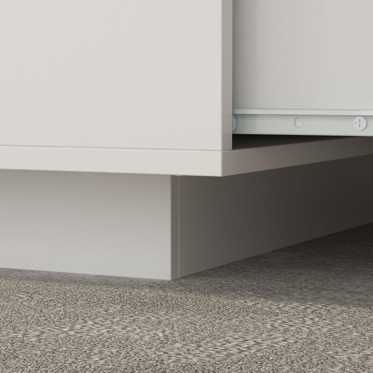 ECACAD Modern Coffee Table with 2 Drawers & Tempered Glass Top, Tea Table with LED Lights & Remote Control, Rectangular Center Table for Living Room & Reception Room, White 31.5”D x 55.1”W x 11.8”H ECACAD