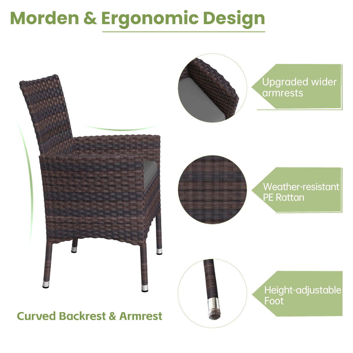 Kurapika 15-Piece Patio Furniture Outdoor Dining Set, Wicker Rattan Patio Dining Table and Chairs Set, Square Tempered Glass Tabletop with Umbrella Hole and 12 Chair Set, Grey Kurapika