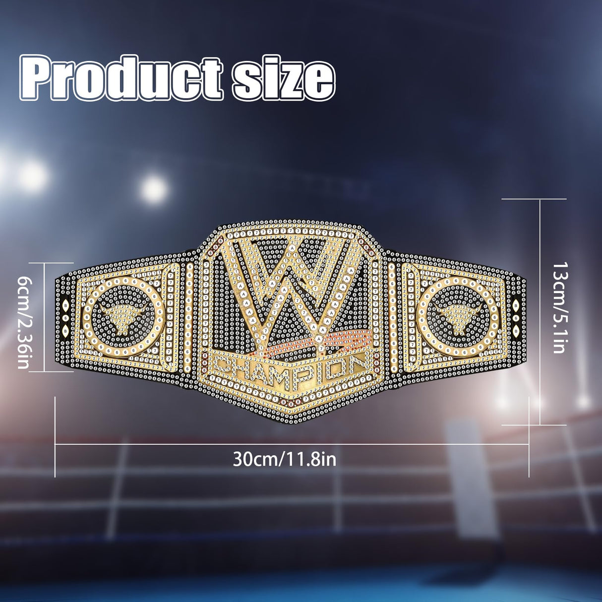 DIY 5D Diamond Painting Belt Ornament Kit – Champion Style Desktop Decor for Men & Women, Diamond Art Craft Table Decoration antor