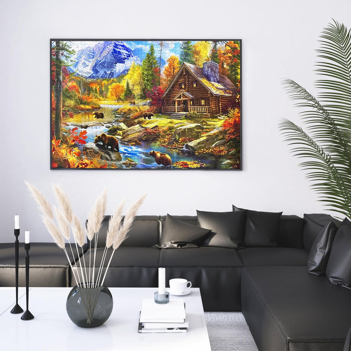 Jigsaw Puzzles 2000 Pieces for Adults Families Bear Village Pieces Fit Together Perfectly Nattork