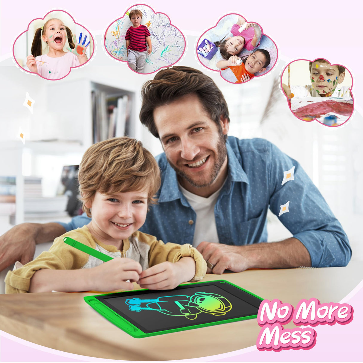 3 Pack LCD Writing Tablet, Colorful Toddler Drawing Tablet Doodle Board for Kids, Erasable Reusable Electronic Drawing Pad, LEYAOYAO Educational and Learning Toy for 3-6 Years Old Boy and Girl LEYAOYAO