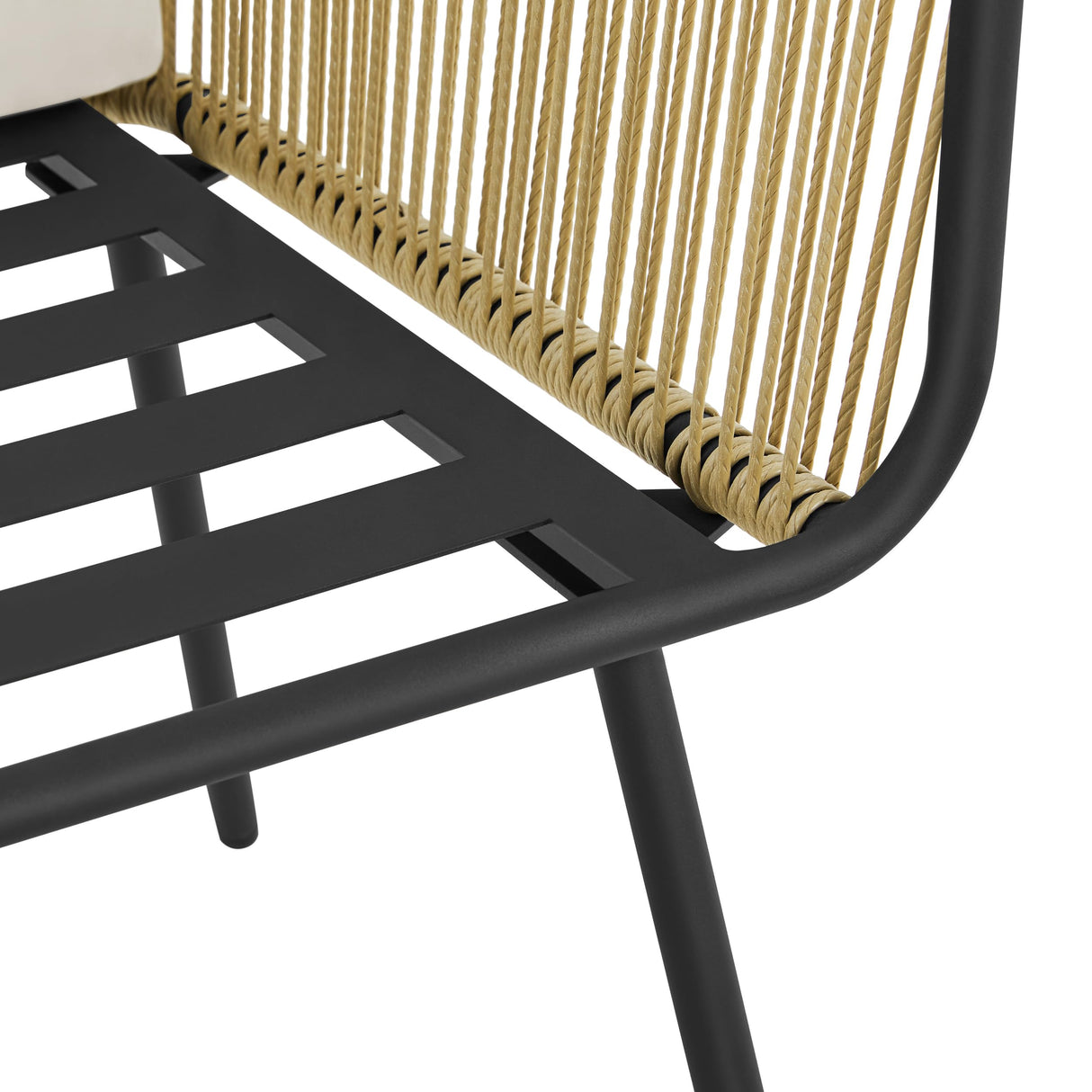 Yaheetech 3 Piece Patio Rattan Bistro Set, Outdoor All Weather PE Wicker Conversation Furniture Set with 2 Chairs & Tempered Glass Top Table & Cushions, for Poolside/Porch/Garden/Yard, Tan/Cream Yaheetech