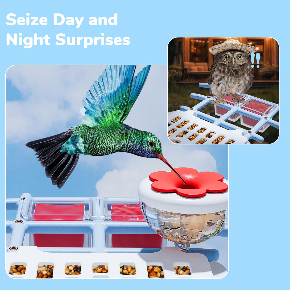 Twesync Bird Feeder with Camera, 2K HD Bird Video Capture, 5000mAh Battery with Solar Panel, Instant Arrival Alerts, Live View, AI Bird Species Identification, Perfect for Bird Lovers Twesync