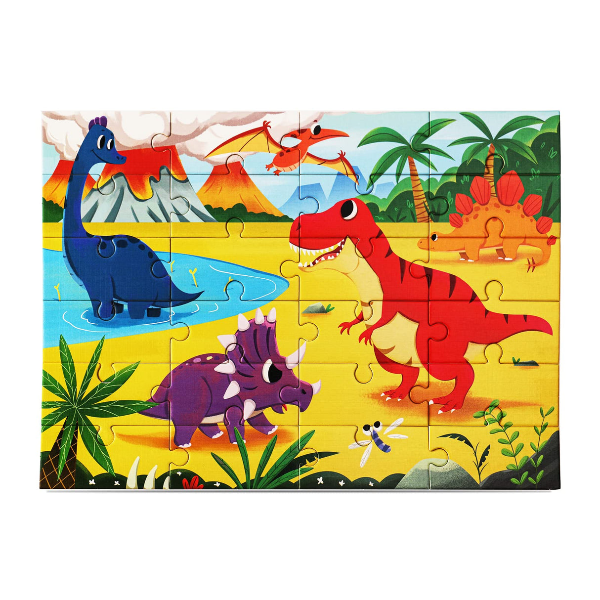 Puzzles for Kids Ages 3-5, 4-8,24 Piece Dinosaur Jigsaw Puzzles for Toddler Children Learning Educational Puzzles 4 5 6 Year Toys for Boys and Girls TPQKA