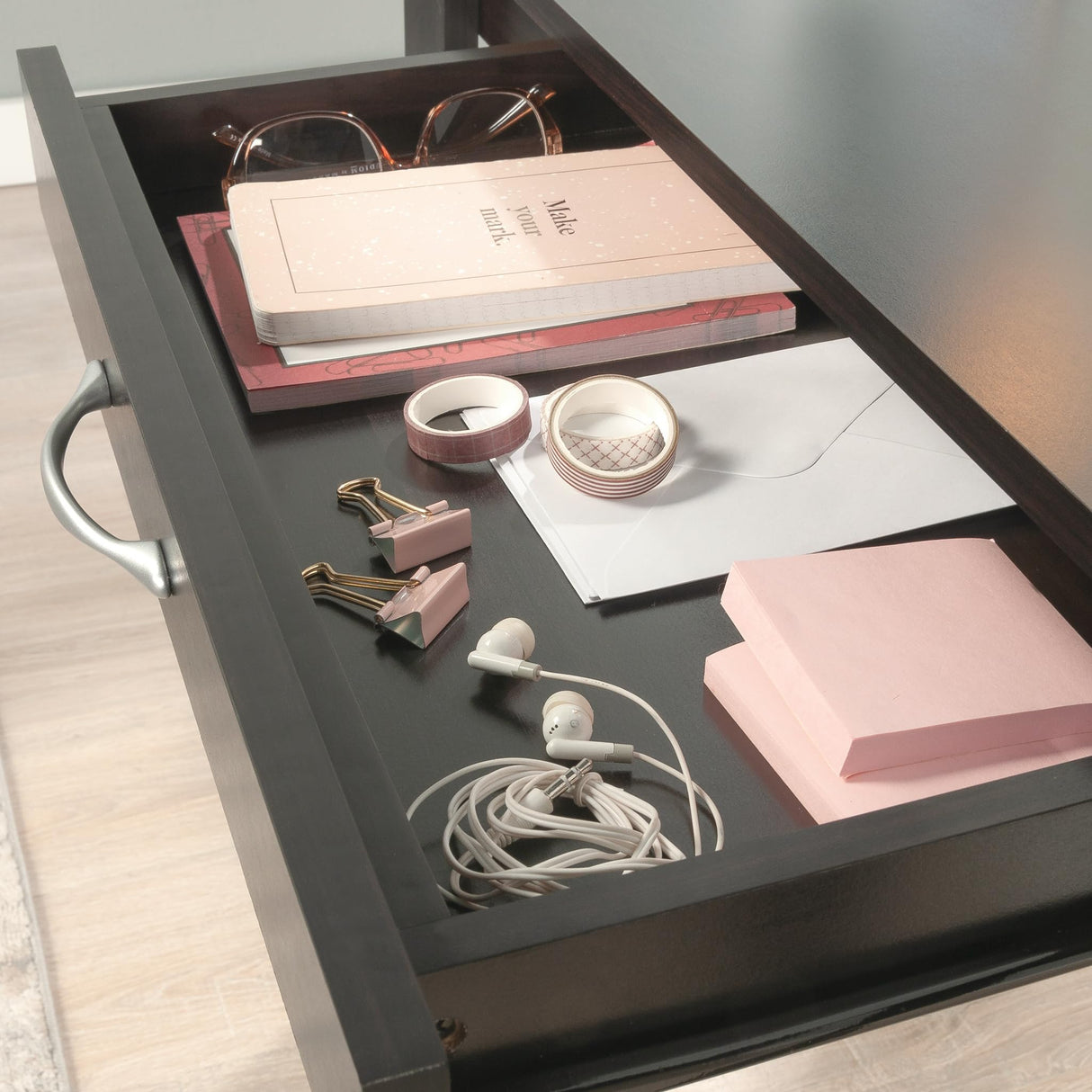 Sauder Beginnings Writing Table, Cinnamon Cherry finish Sauder