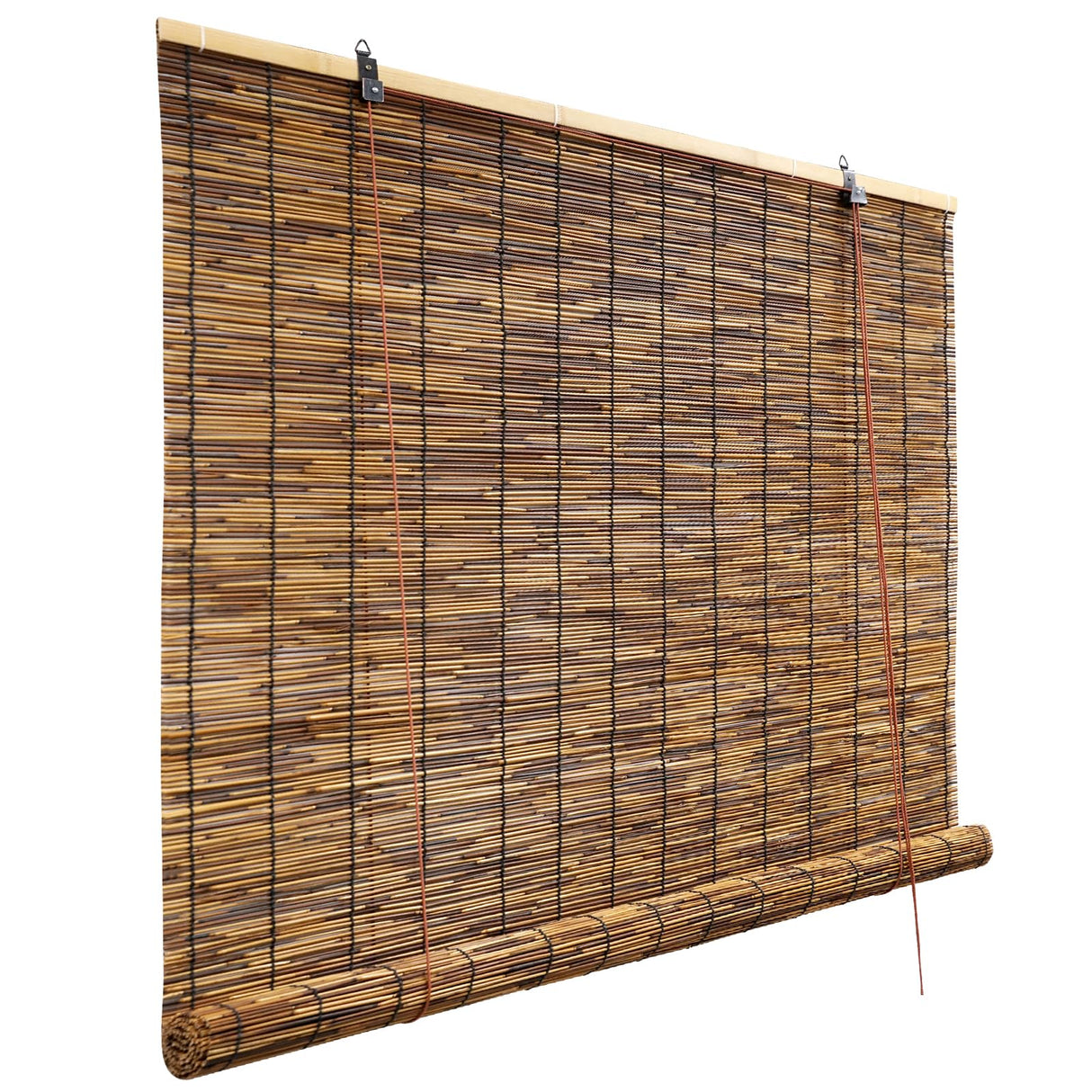 HIAPES Bamboo Shades for Patio, Bamboo Blinds, Bamboo Blinds for Outdoor Patio, Sun Protection, Bamboo Shades, Suitable for Decks, Porches, Balconies, Backyards.26×52in/66×132cm(W×H), Carbonizedbrown HIAPES