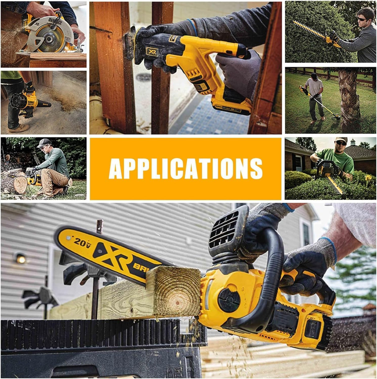 JUNWOOD 4Pack 8.0Ah Replacement for Dewalt 20V Battery Lithium Max XR Cordless Tools DCB180 DCB205 DCB206 DCB206-2 DCB200 DCB204 DCB204BT-2 DCB203 DCB201 DCB207 JUNWOOD