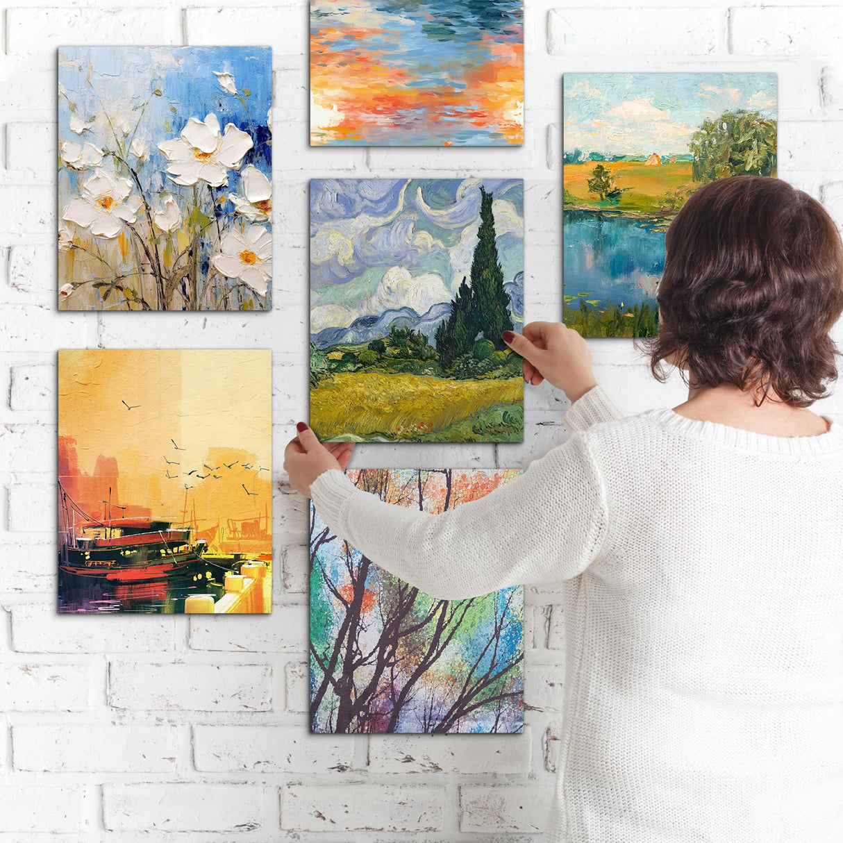 CONDA Canvas Boards for Painting, 8 x 10 inch, 12 Pack, 100% Cotton Canvas Panels, White Blank Canvases, Primed, Acid-Free, Artist Quality for Acrylic, Pouring Watercolor & Oil Painting conda