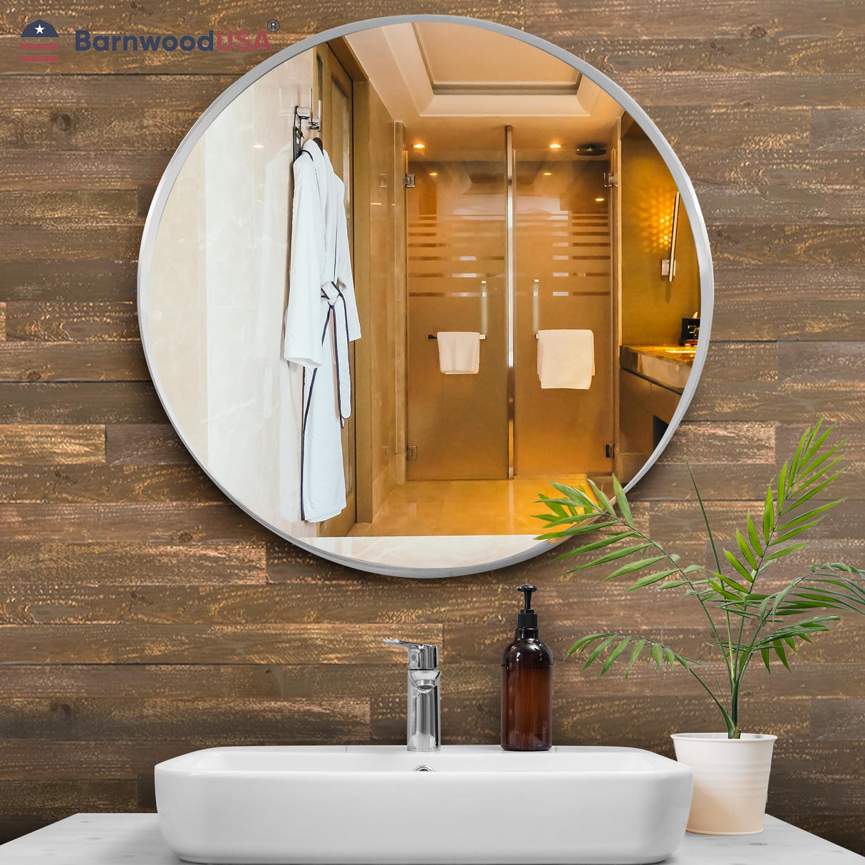 Real Reclaimed Wood Planks – Easy Nail-Up Shiplap Panels for Rustic Wood Wall Paneling – Farmhouse Style DIY Accent Wall – Made in USA (Espresso Brown, 10 Square Feet) BarnwoodUSA LLC