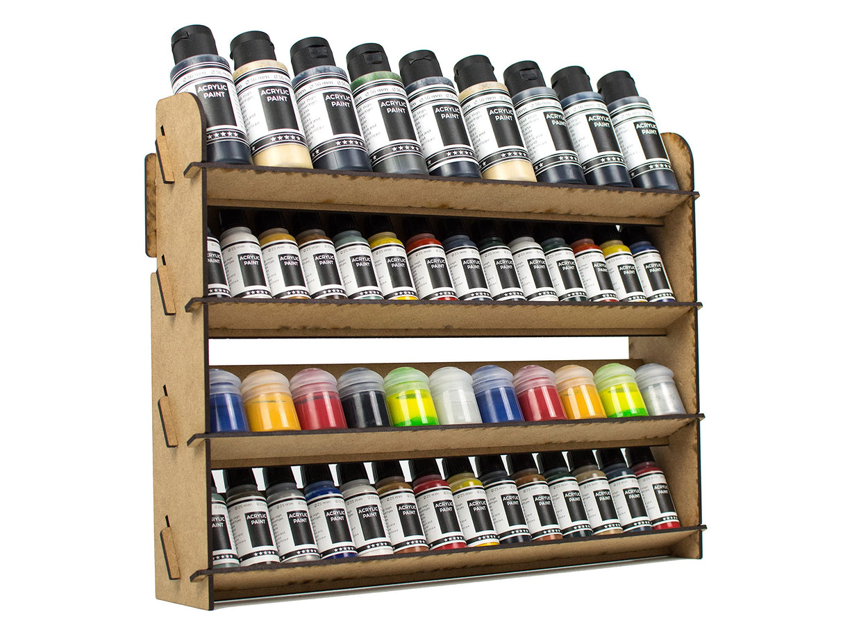 PROSCALE Paint Rack for Model Paints. Hobby Craft Citadel Vallejo Tamiya Army Wall Paint Rack Stand Paint Holder Organiser Miniature Warhammer Paint Storage Model Painting Station (Universal) PROSCALE