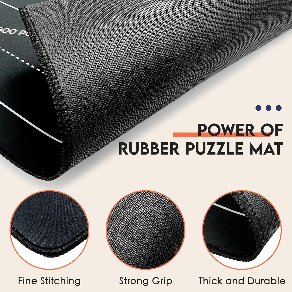 Nariolar Rubber and Felt Jigsaw Puzzle Mat Roll Up, Nariolar 47 x 26 Inch Portable Non-Slip Puzzle Roll-Up Mat for 500/1000/1500 Piece Jigsaw Puzzles, Pack of 2 Mats Nariolar