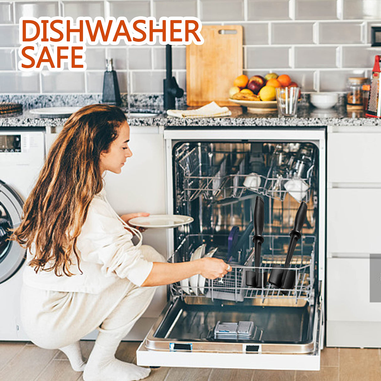 Meat Chopper for Ground Beef, Heat Resistant Meat Masher for Hamburger Meat, 5 Curved Blades Ground Beef Smasher, Nylon Meat Spatula Chopper, Non Stick Hamburger Chopper, Mix and Chop Kitchen Tool LITTLE COOK SINCE 1995