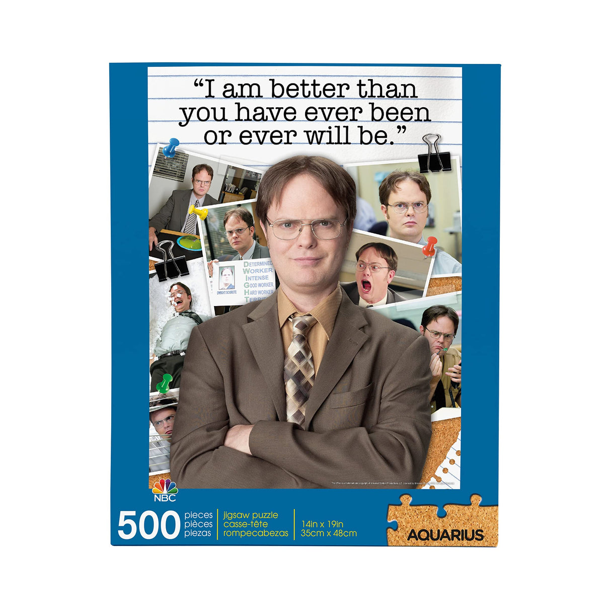 AQUARIUS The Office Dwight Schrute Puzzle (500 Piece Jigsaw Puzzle) - Officially Licensed The Office Merchandise & Collectibles - Glare Free - Precision Fit - 14 x 19 Inches AQUARIUS