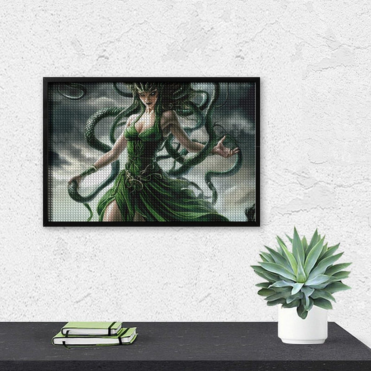 Greek Mythology Medusa Printed Diamond Art Painting Kits for Adults Canvas Diamond Wall Artwork Pictures for Home Office Generic