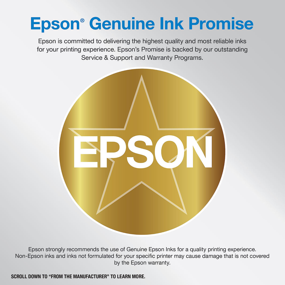 Epson EcoTank ET-3830 Wireless Color All-in-One Cartridge-Free Supertank Printer with Scan, Copy, Auto 2-Sided Printing and Ethernet – The Perfect Printer Productive Families,White Epson