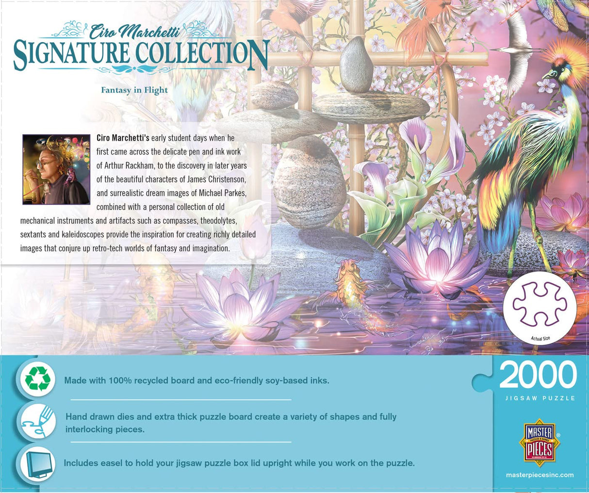 Baby Fanatic MasterPieces 2000 Piece Jigsaw Puzzle for Adults, Family, Or Kids - Fantasy in Flight - 39"x27" Masterpieces