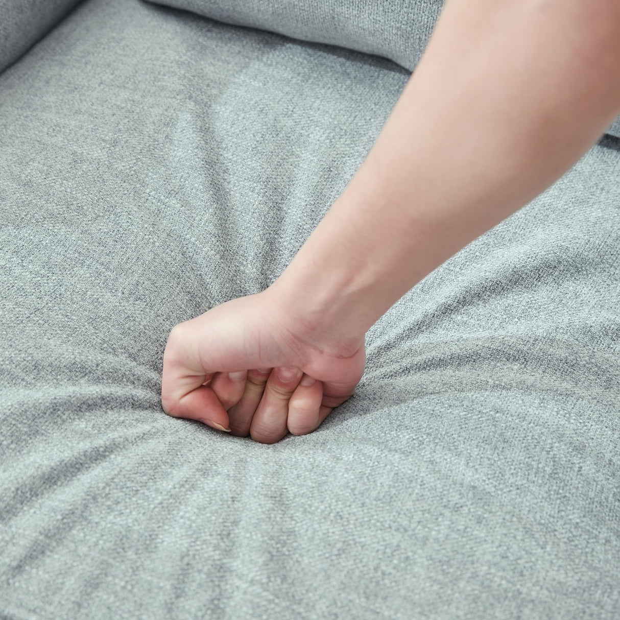 HUIMO Accent Chairs Set of 2, Tufted Club Chair Set of 2 with Lumbar Pillow,Upholstered Button Armchair, Linen Fabric Sofa Chairs for Bedroom, Living Room, Mid Century Modern Reading Chair,Light Blue HUIMO