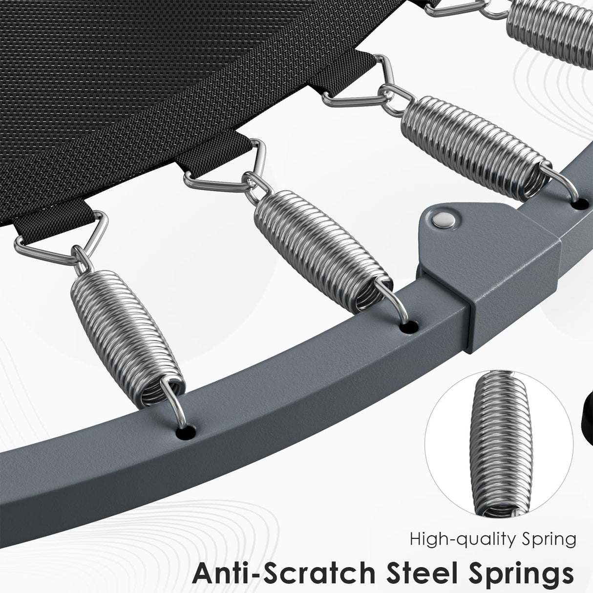 CLORIS 36'' Foldable Fitness Trampoline - Max Load 170lbs, Rebounder Indoor/Outdoor Fitness Body Exercise (Silvery) CLORIS