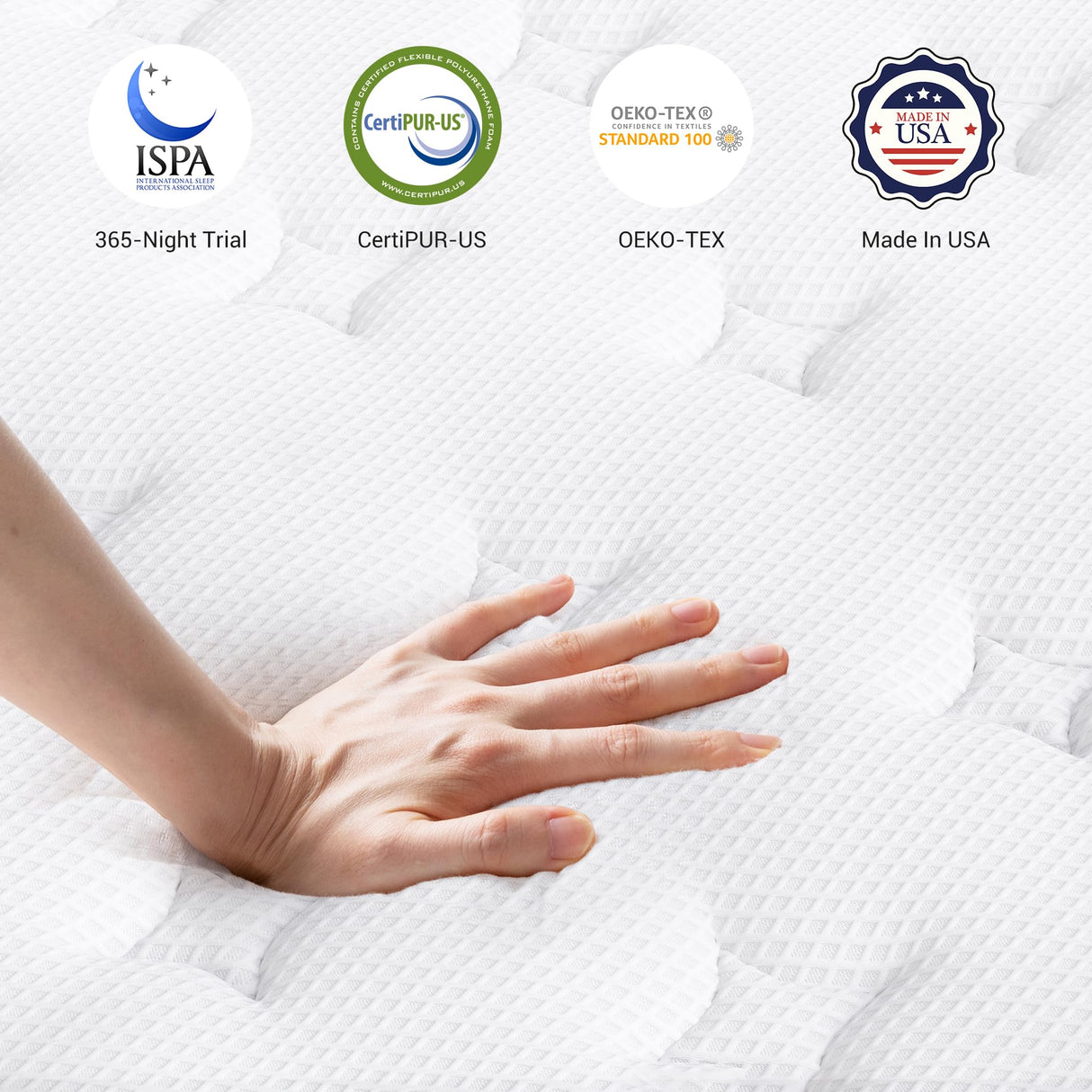 VIZIM Twin Mattress, 12 Inch Twin Size Mattresses in a Box, Memory Foam and and Individual Pocket Springs for Pressure Relief & Motion Isolation, Medium Firm, CertiPUR-US Certified VIZIM