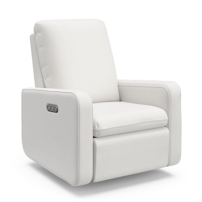Graco Teddi Power Recliner Swivel Glider (Ivory Basketweave) – Electronic Power Recline, USB-A & USB-C Charger, Premium Cushioning & Comfort