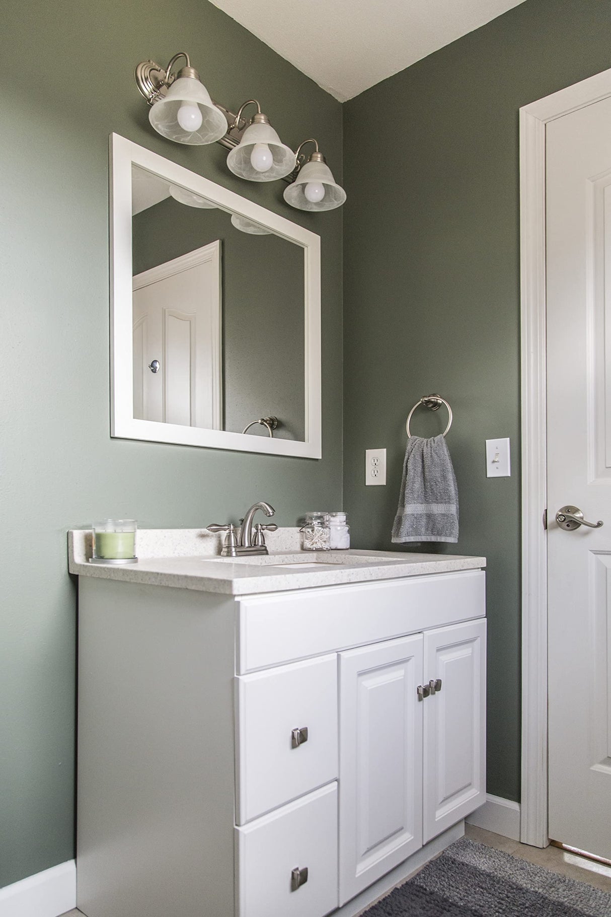 Design House Wyndham 36 Inch Bathroom Vanity, Ready to Assemble, Solid Wood, White, 597237 Design House