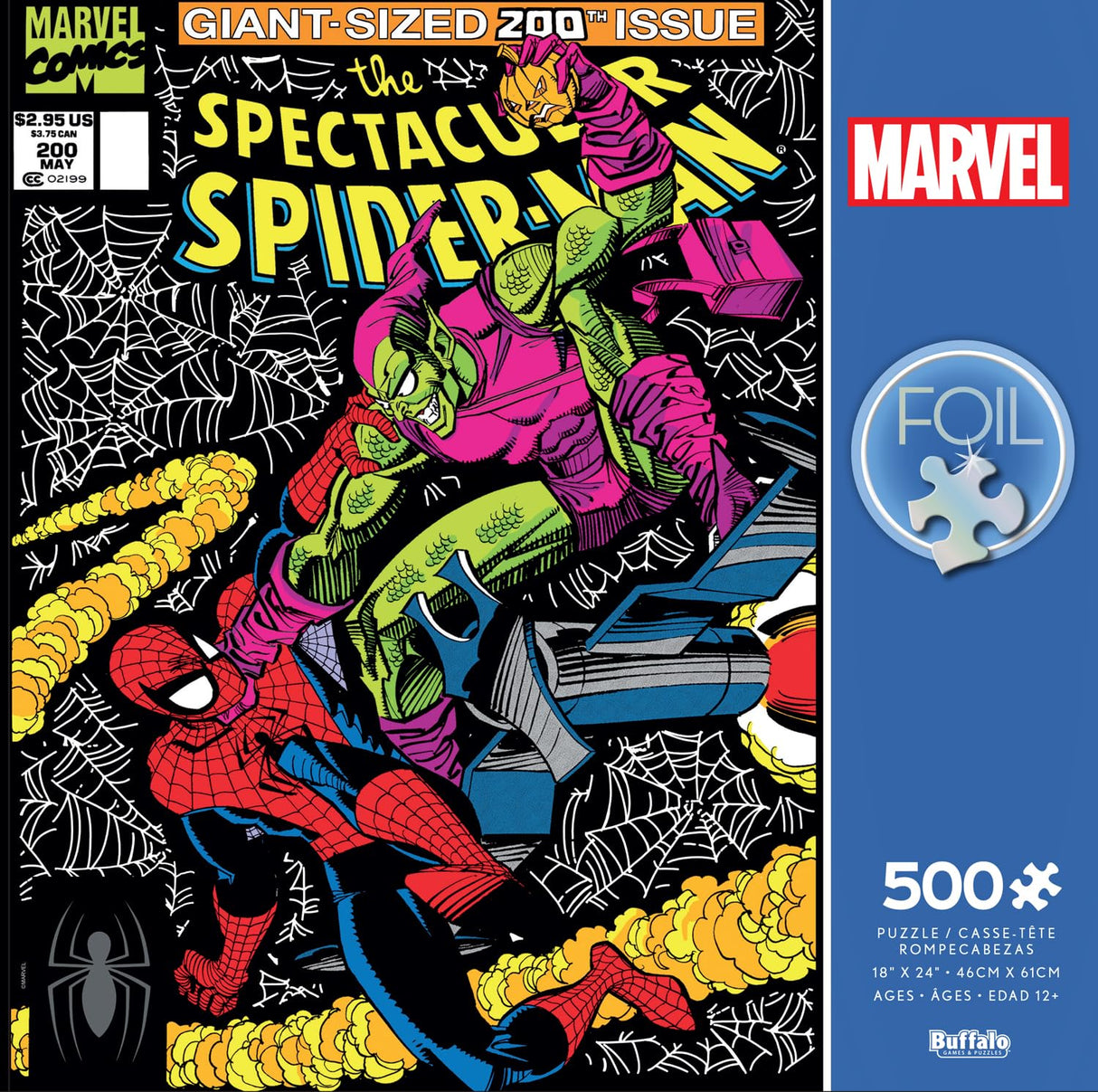 Buffalo Games - Foil Puzzle - Marvel's The Spectacular Spider-Man - 500 Piece Jigsaw Puzzle Buffalo Games